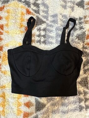 The Arté by Zenana Black Corset Crop Top Bralette Women’s Small